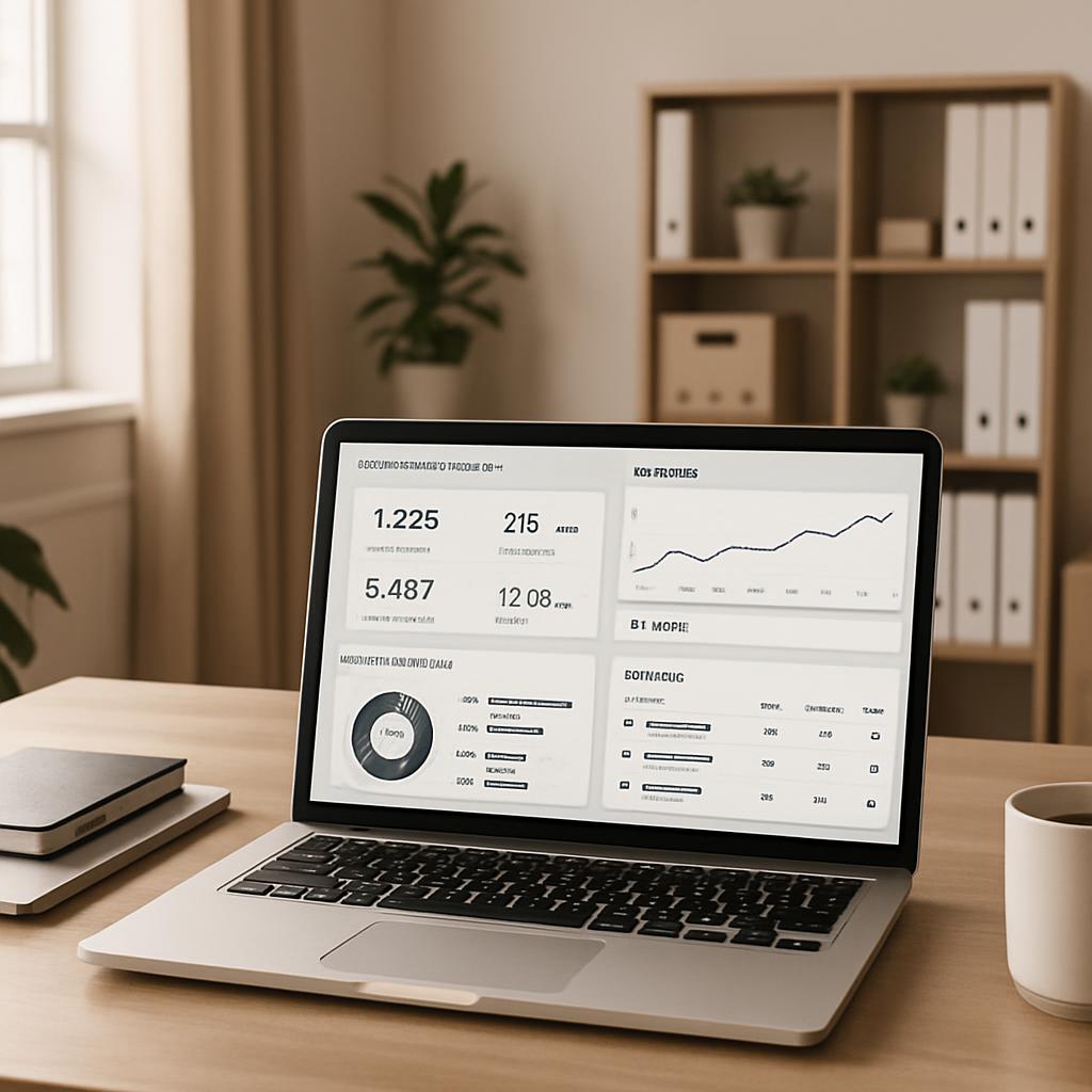 Pantalla de ordenador, mesa de oficina. invested in, 1.225 restored, 215 funds, 5.487 market, 12.08 shares, 1.009 circular...